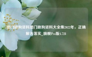 澳门跑狗资料澳门跑狗资料大全集2022年，正确解答落实_旗舰Pro版4.728