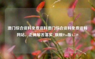 澳门综合资料免费资料澳门综合资料免费资料网站，正确解答落实_旗舰Pro版4.739