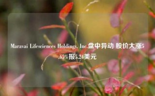 Maravai Lifesciences Holdings, Inc.盘中异动 股价大涨5.65%报5.24美元