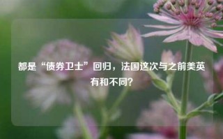 都是“债券卫士”回归，法国这次与之前美英有和不同？