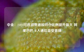 中金：24Q3可选消费港股持仓比例提升最大 阿里巴巴-W入通后备受青睐