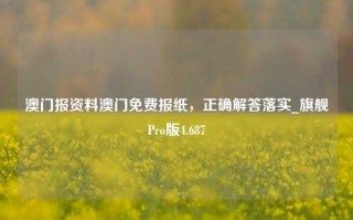 澳门报资料澳门免费报纸，正确解答落实_旗舰Pro版4.687