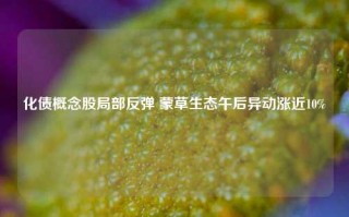 化债概念股局部反弹 蒙草生态午后异动涨近10%