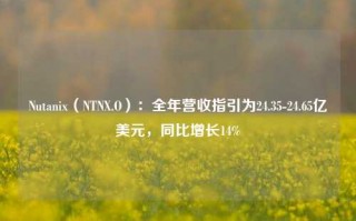 Nutanix（NTNX.O）：全年营收指引为24.35-24.65亿美元，同比增长14%