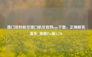 澳门资料航空澳门航空官网app下载，正确解答落实_旗舰Pro版4.720