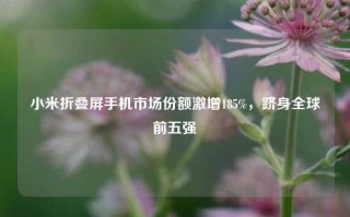 小米折叠屏手机市场份额激增185%，跻身全球前五强