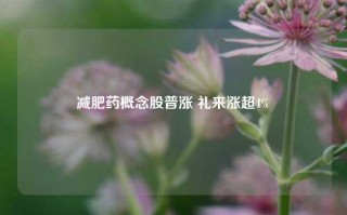 减肥药概念股普涨 礼来涨超4%