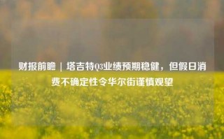 财报前瞻 | 塔吉特Q3业绩预期稳健，但假日消费不确定性令华尔街谨慎观望