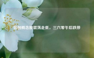 信创概念股震荡走低，三六零午后跌停