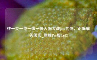 性一交一伦一做一爱人狗大战java代码，正确解答落实_旗舰Pro版4.643