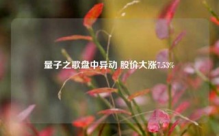 量子之歌盘中异动 股价大涨7.53%