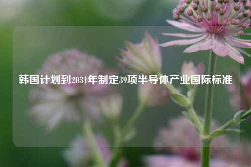 韩国计划到2031年制定39项半导体产业国际标准-第1张图片-车辆报废_报废车厂_报废汽车回收_北京报废车-「北京报废汽车解体中心」