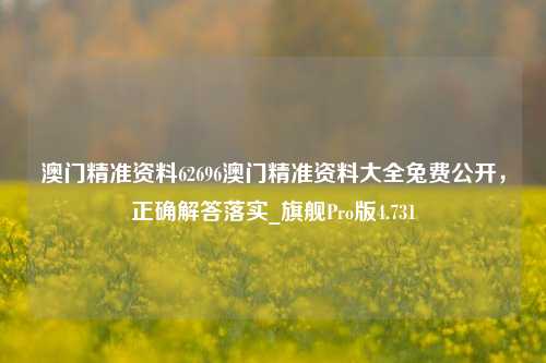 澳门精准资料62696澳门精准资料大全兔费公开，正确解答落实_旗舰Pro版4.731-第1张图片-车辆报废_报废车厂_报废汽车回收_北京报废车-「北京报废汽车解体中心」