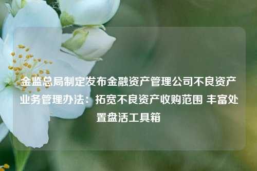 金监总局制定发布金融资产管理公司不良资产业务管理办法：拓宽不良资产收购范围 丰富处置盘活工具箱-第1张图片-车辆报废_报废车厂_报废汽车回收_北京报废车-「北京报废汽车解体中心」