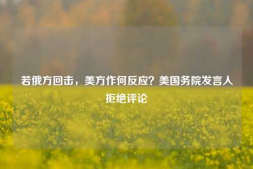 若俄方回击，美方作何反应？美国务院发言人拒绝评论-第1张图片-车辆报废_报废车厂_报废汽车回收_北京报废车-「北京报废汽车解体中心」