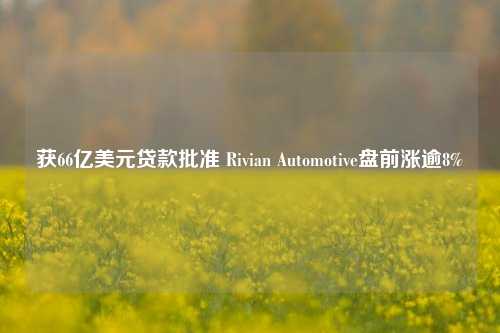 获66亿美元贷款批准 Rivian Automotive盘前涨逾8%-第1张图片-车辆报废_报废车厂_报废汽车回收_北京报废车-「北京报废汽车解体中心」