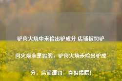 驴肉火烧中未检出驴成分 店铺被罚驴肉火烧全是假的，驴肉火烧未检出驴成分，店铺遭罚，真相揭露！-第1张图片-车辆报废_报废车厂_报废汽车回收_北京报废车-「北京报废汽车解体中心」